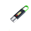 Portable Waterproof COB LED Rechargeable Keychain Light with carabiner clip for easy access and bright illumination.