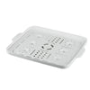 12L 3-Layer Electric Food Steamer plastic steaming tray with holes for cooking vegetables.
