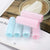 Plastic Hair Curlers Rollers 6pcs in blue and pink colors on a magazine page