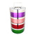 Stainless Steel Single Wall Lunch Box With Lock featuring colorful stacked compartments for meal storage.
