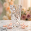 Crystal Twist Pattern Glass Vase for Hydroponics and Weddings
