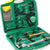 20-Piece Household Hand Tool Starter Kit displayed in a green case, featuring various essential tools for home repairs.
