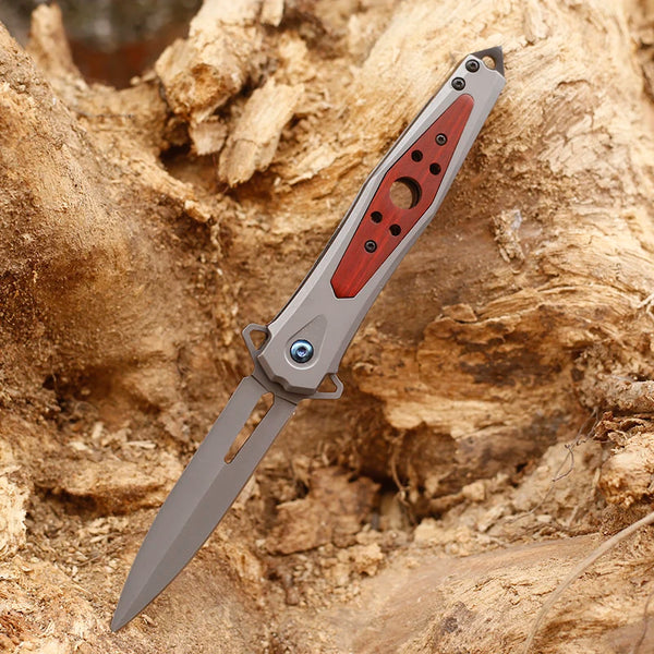 Stainless Steel Folding Survival Knife with G10 Grip