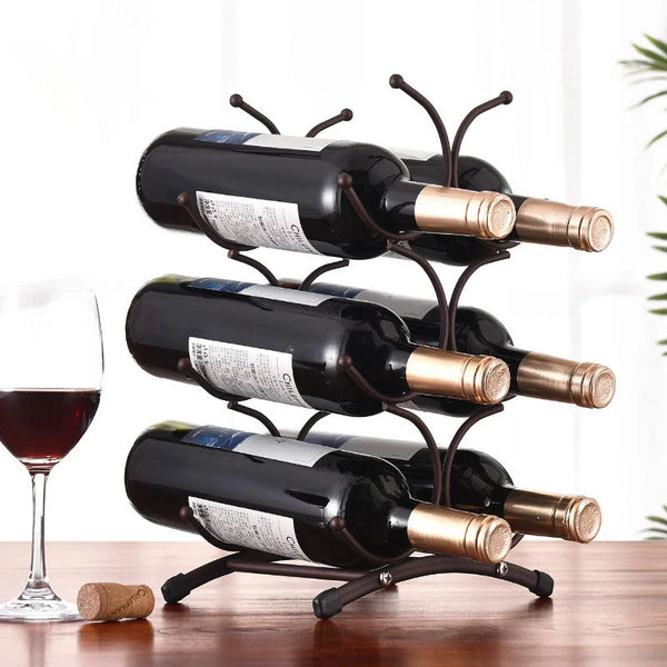 European Simple Style Multi-Bottle Iron Wine Rack