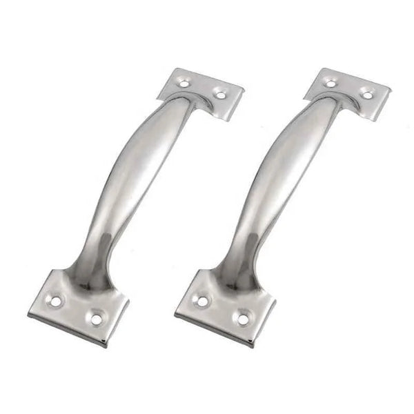 Silver Tone Stainless Steel Pull Handle Grip