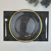 Gold Beaded Plastic Decorative Plate