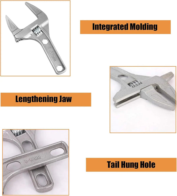 6-68mm Adjustable Short Handle Wrench