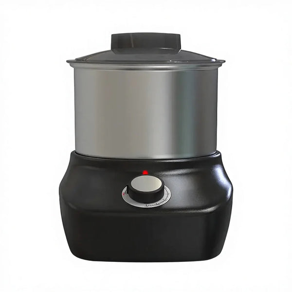 600W 4L Fufu Heating Machine YAM Pounder, a stainless steel cooking pot with a black base.