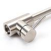 Classic Single Hole Kitchen Faucet with 360 Swivel close-up showing durable stainless steel design and rotating handle.