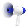Rechargeable Small Outdoor Cheering Megaphone with a blue and white design for clear voice projection.