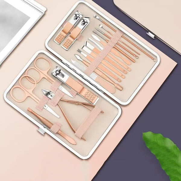 18-Piece Stainless Steel Manicure and Pedicure Set