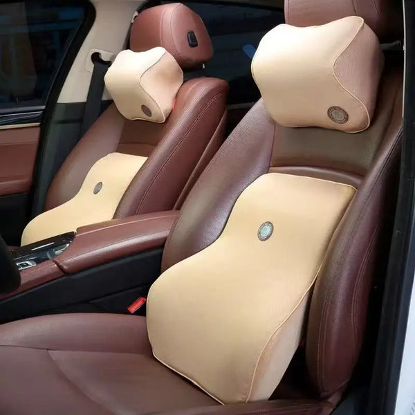 Memory Foam Car Headrest and Backrest Kit