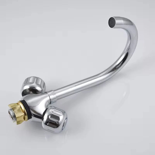 Dual Handle Chrome Kitchen Sink Mixer Tap