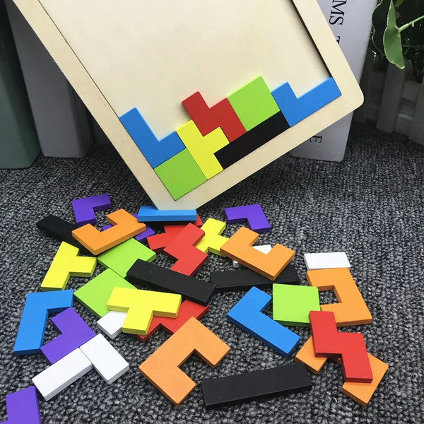 Wooden Square Puzzle Set
