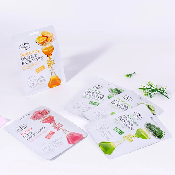 Natural Rose Facial Sheet Mask with Vitamin C