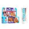 Heel Balm for Rough Dry and Cracked Feet product packaging and tube showing effectiveness after use.