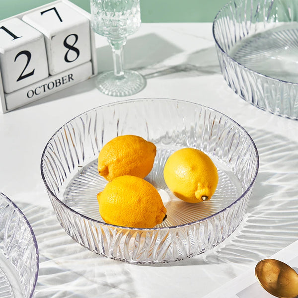 Fruit Plate Snack Serving Tray with fresh lemons, stylishly presented on a table for elegant serving.