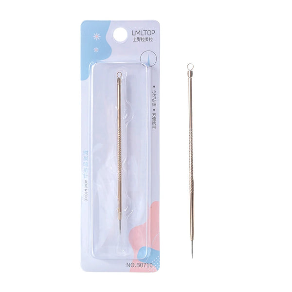 Double End Blackhead Remover Acne Needle in packaging for effective blemish removal