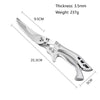Stainless steel Chicken Shredder Tool with dimensions shown for easy use and handling.