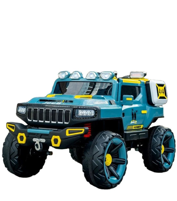 Four Wheel Offroad Remote Control Toy Car with large tires and bright blue design for outdoor adventures.