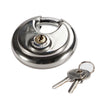 80mm Anti-Theft Stainless Steel Disc Lock with keys, designed for high security and resistance to cutting.