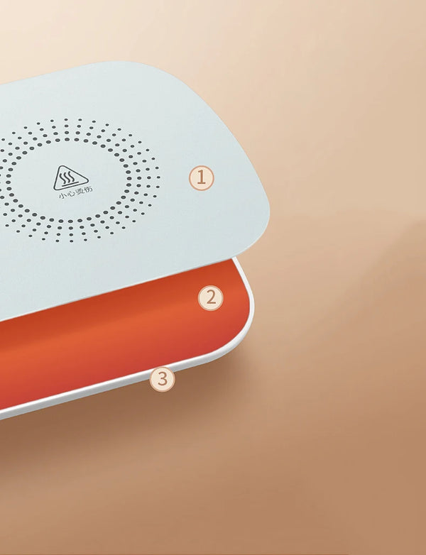 Portable Electric Food Warming Tray showcasing its sleek design and advanced heating technology.