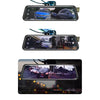 1080P Dual Lens Super Night Vision Dashcam displaying front and rear footage recordings for enhanced driving safety.