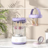 Automatic High-Speed Makeup Brush Cleaner and Dryer displayed with brushes in water, ready for cleaning.