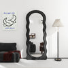 Irregular Wavy Velvet Floor Standing Full Body Mirror