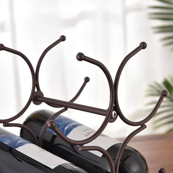 European Simple Style Multi-Bottle Iron Wine Rack