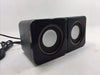 Mini USB Wired Speaker PC Speaker with dual speakers, showcasing a sleek black design and connecting cable.