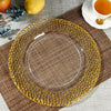 Gold Patterned Plastic Charger Plate