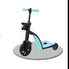 3-In-1 Height Adjustable Children's Kick Scooter in black and blue design, ideal for toddlers to ride.