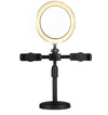6 Inch LED Selfie Ring Light with Dual Phone Stand