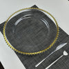Gold Beaded Plastic Decorative Plate