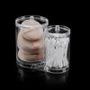 Plastic Forte Saturn Double Sided Multi-Purpose Organizer holding makeup sponges and cotton swabs.