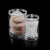 Plastic Forte Saturn Double Sided Multi-Purpose Organizer holding makeup sponges and cotton swabs.