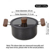Black Stainless Steel Double Bottom Cookware with Glass Lids
