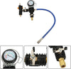 28 Piece Universal Radiator Pressure Tester Kit featuring a pressure gauge and hose for leak detection.