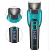 V-208 Rechargeable Professional Pet Hair Clipper showing ergonomic design and LED display features.