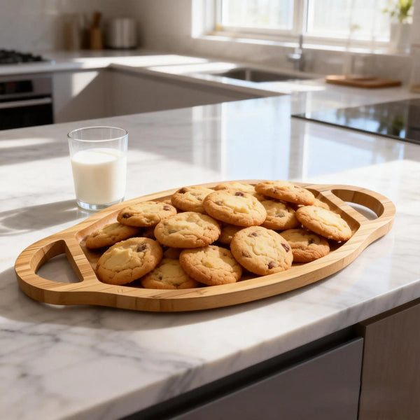 Eco Friendly Irregular Bamboo Serving Tray