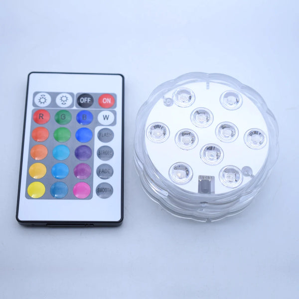 LED Aquarium Light with remote control showcasing colorful LED lights for fish tanks.