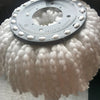360 Degree Rotating Mop Head Replacement featuring a white mop head and sturdy circular attachment.