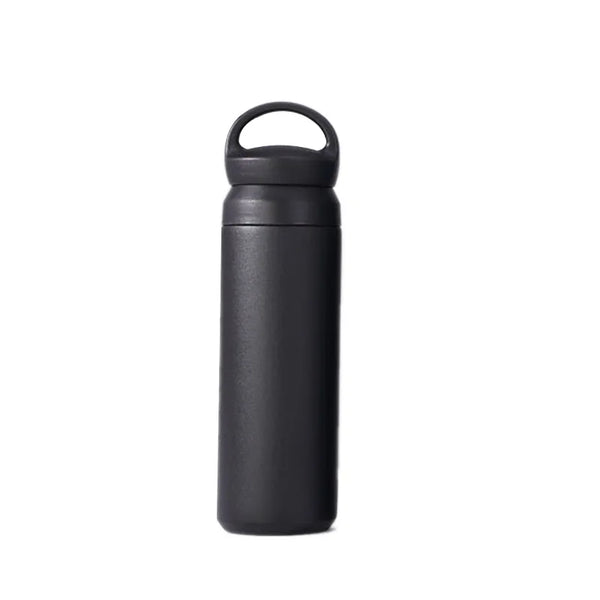Black Stainless Steel Wide Mouth Sport Thermos for hydration during workouts and outdoor activities.