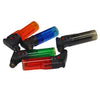 Refillable Butane Jet Torch Lighter 12 Piece Display featuring colorful lighters in orange, blue, green, and black.