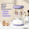 Automatic High-Speed Makeup Brush Cleaner and Dryer with brushes in water for deep, quick cleaning and drying.