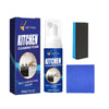 Multi-Purpose Kitchen Cleaning Foam Set including cleaner, sponge, and cloth for effective kitchen cleaning.