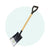 Heavy Duty Steel Garden & Construction Digging Shovel with wooden handle and steel blade for durable gardening and construction work