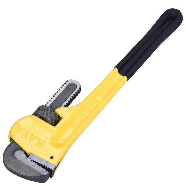 Heavy-Duty 55mm Steel Adjustable Pipe Wrench for plumbing repairs and construction work.