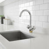 Dual Handle Chrome Kitchen Sink Mixer Tap